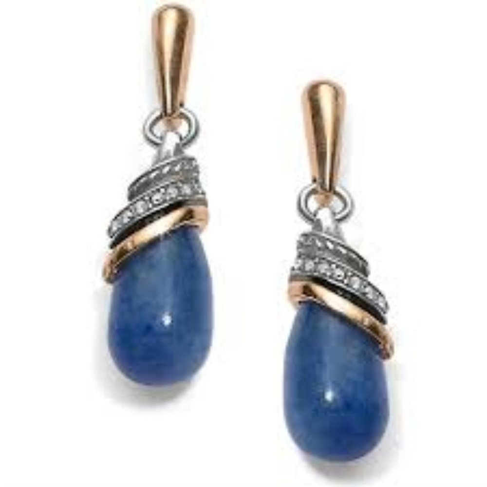 Brighton Neptune's Rings Blue Quartz Earrings